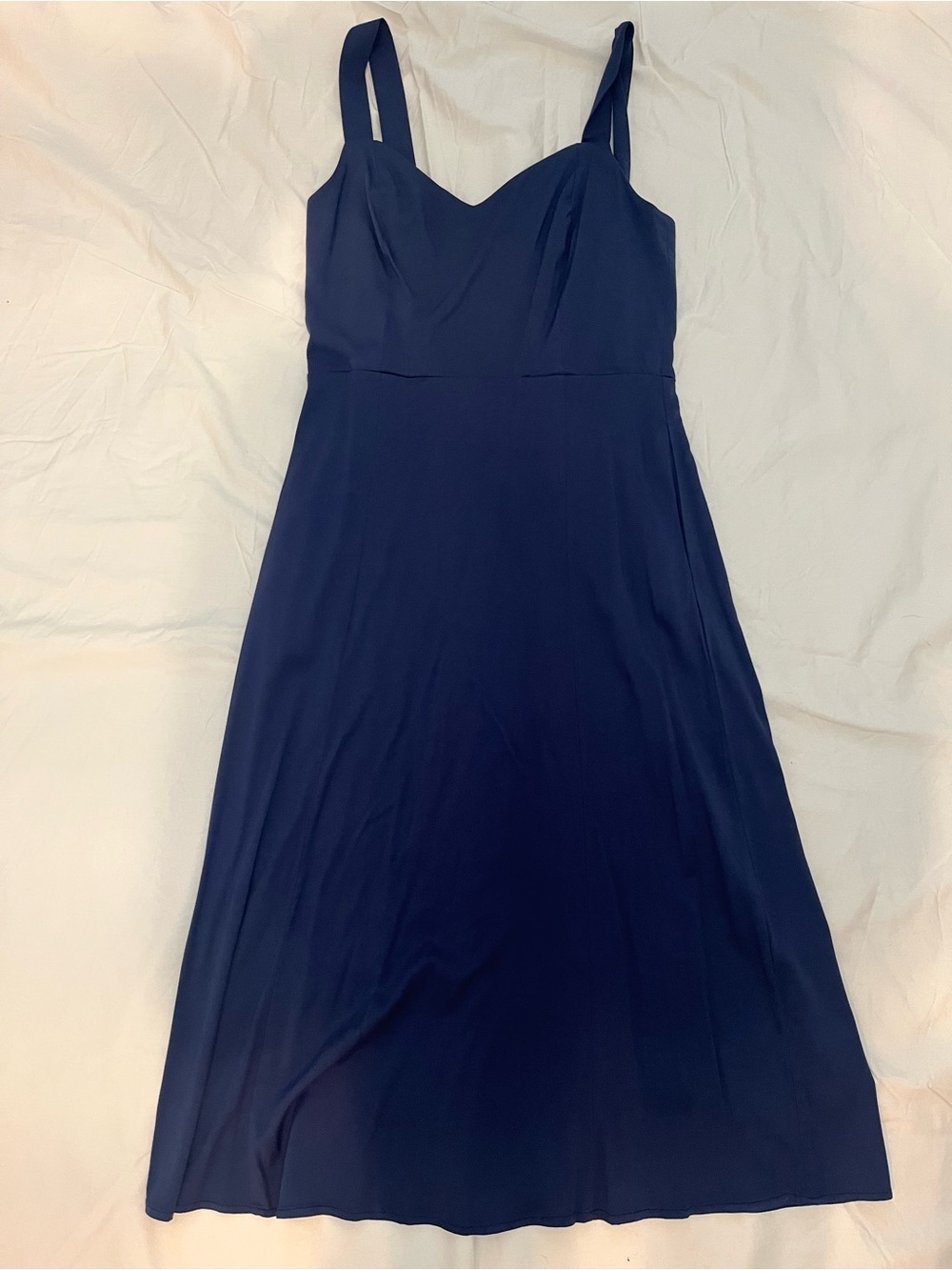 Market & Spruce Navy Sweetheart Midi Dress